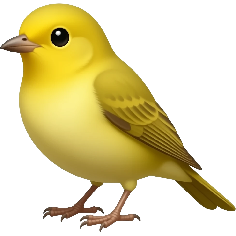 pajaro flaco color amarillo pequeño un poco despintado emoji