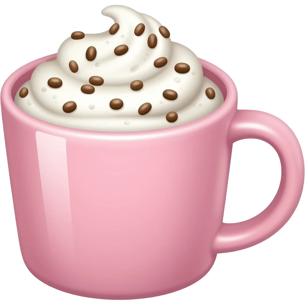 pink hot chocolate emoji