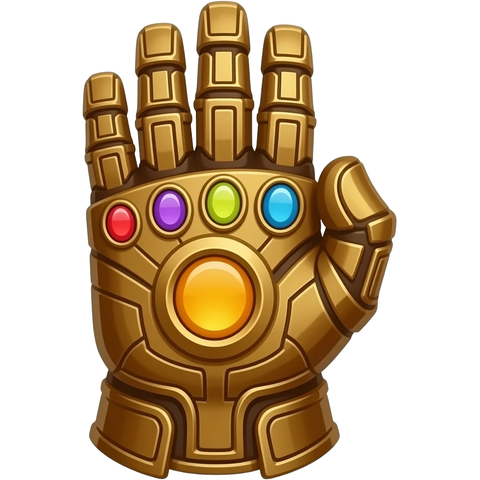 Thanos gauntlet with gems emoji