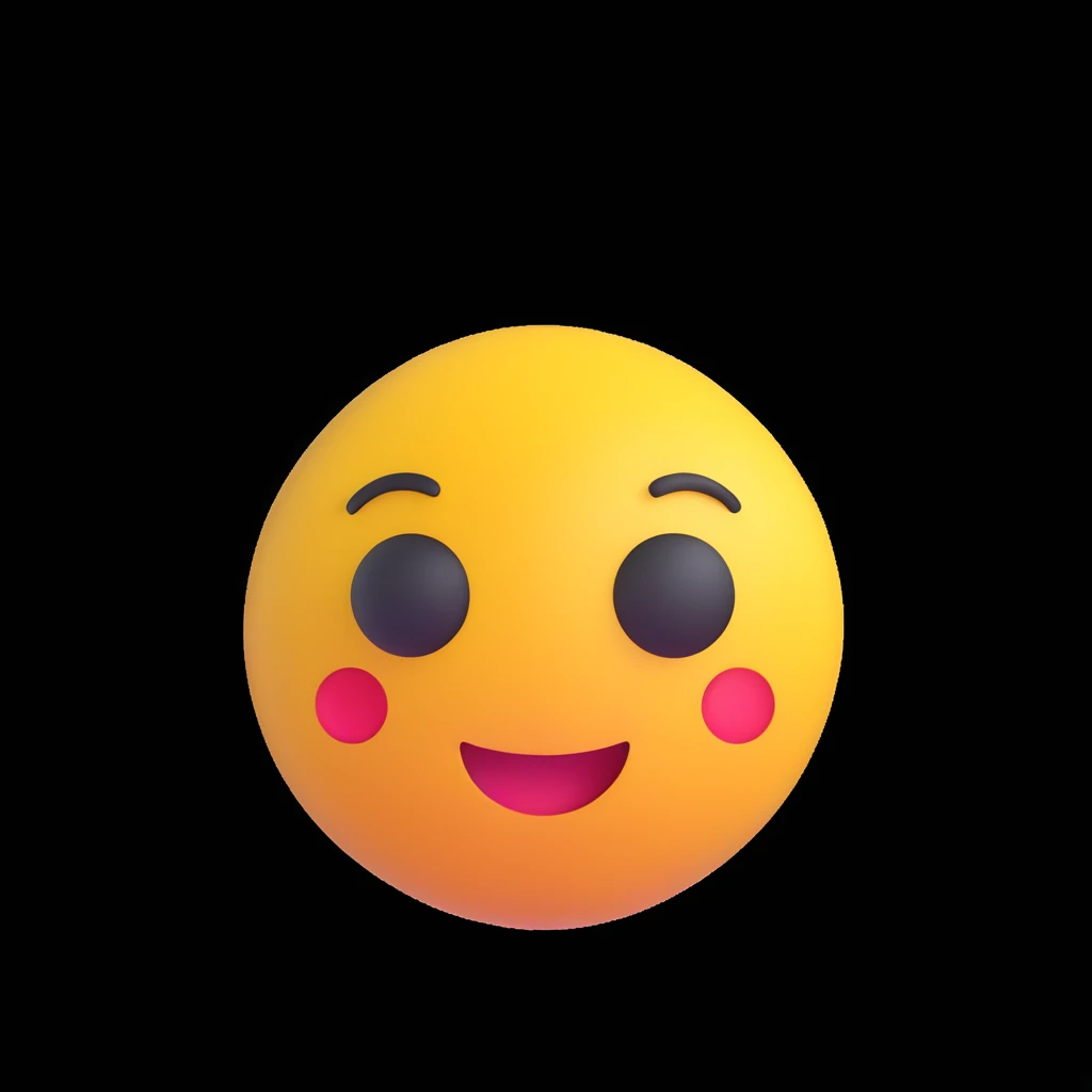 Convert this photo into a 3D emoji in Apple style, smooth and glossy, minimal details, white background. emoji