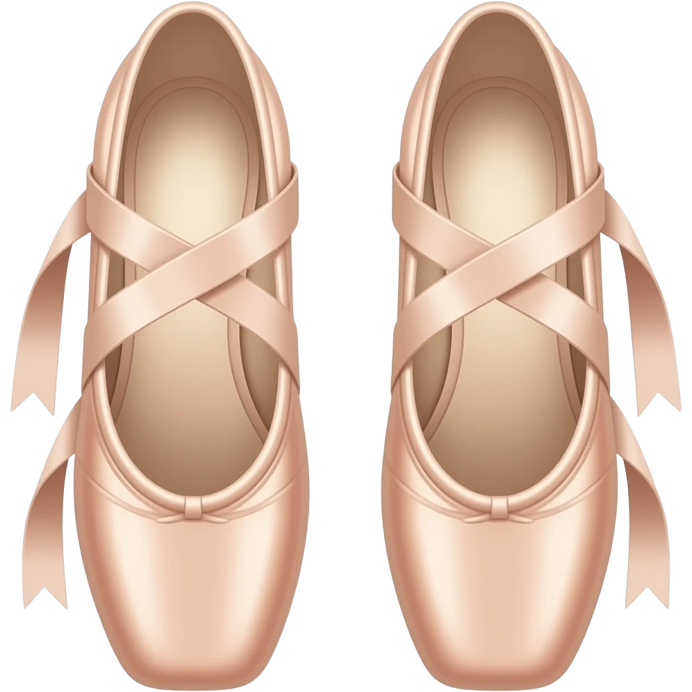 soft pink realistic ballerina profesional shoes emoji