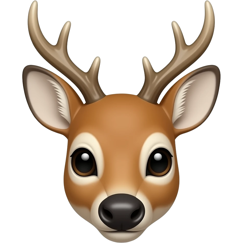 cerbiatto senza corna volto di profilo  emoji iphone emoji