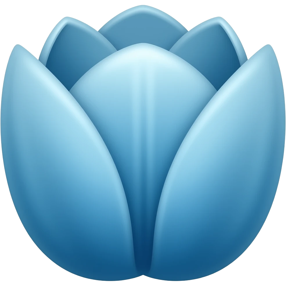 Tulipan color azul 🌷asi pero en azul emoji