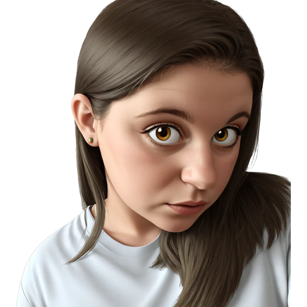 realistic portrait of girl emoji