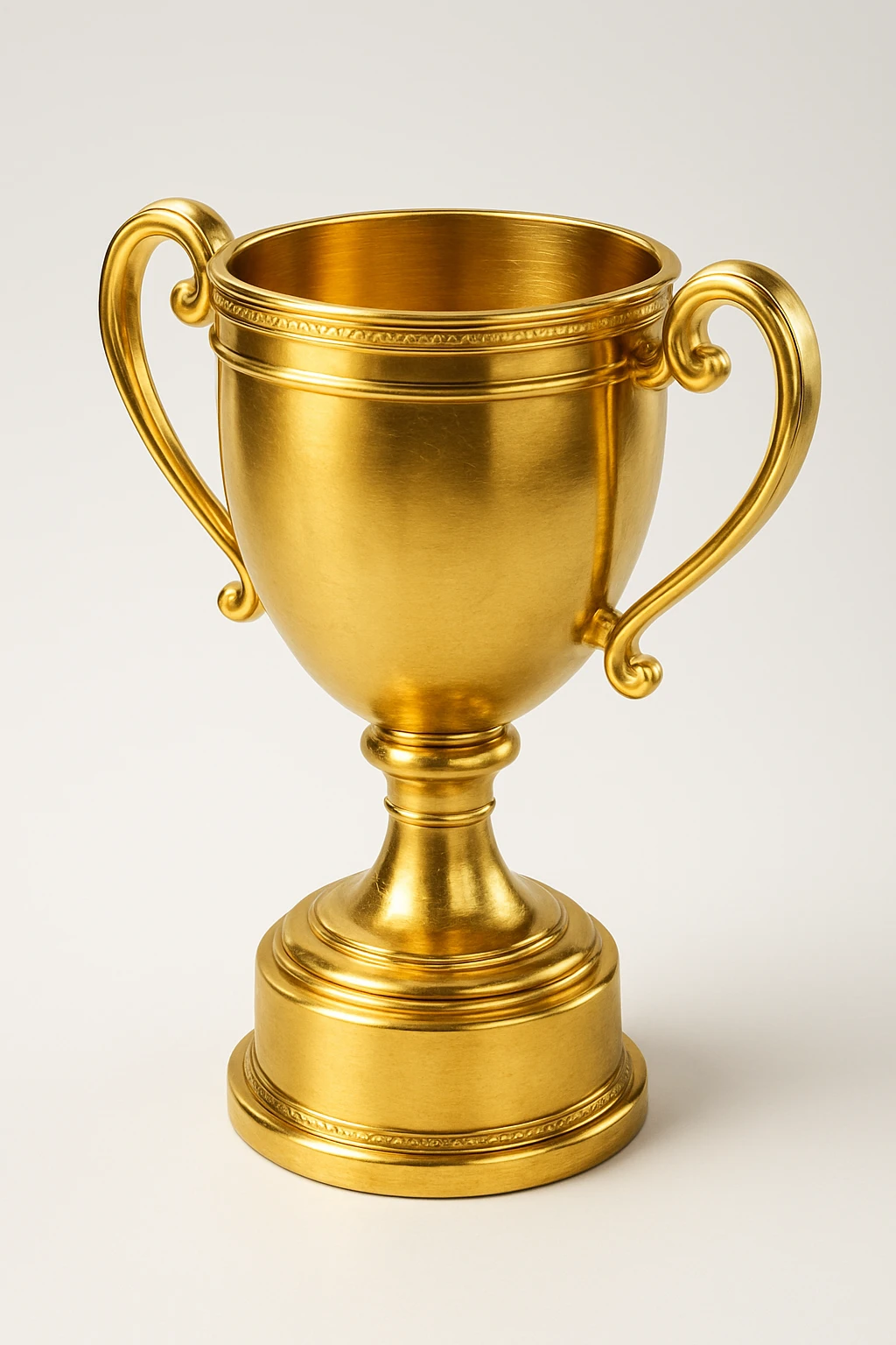 a gold trophy, gleaming emoji
