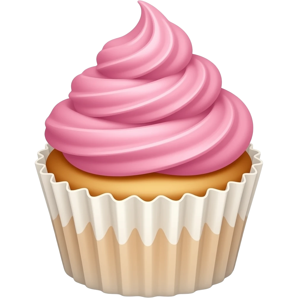 Cupcake with pink icing emoji