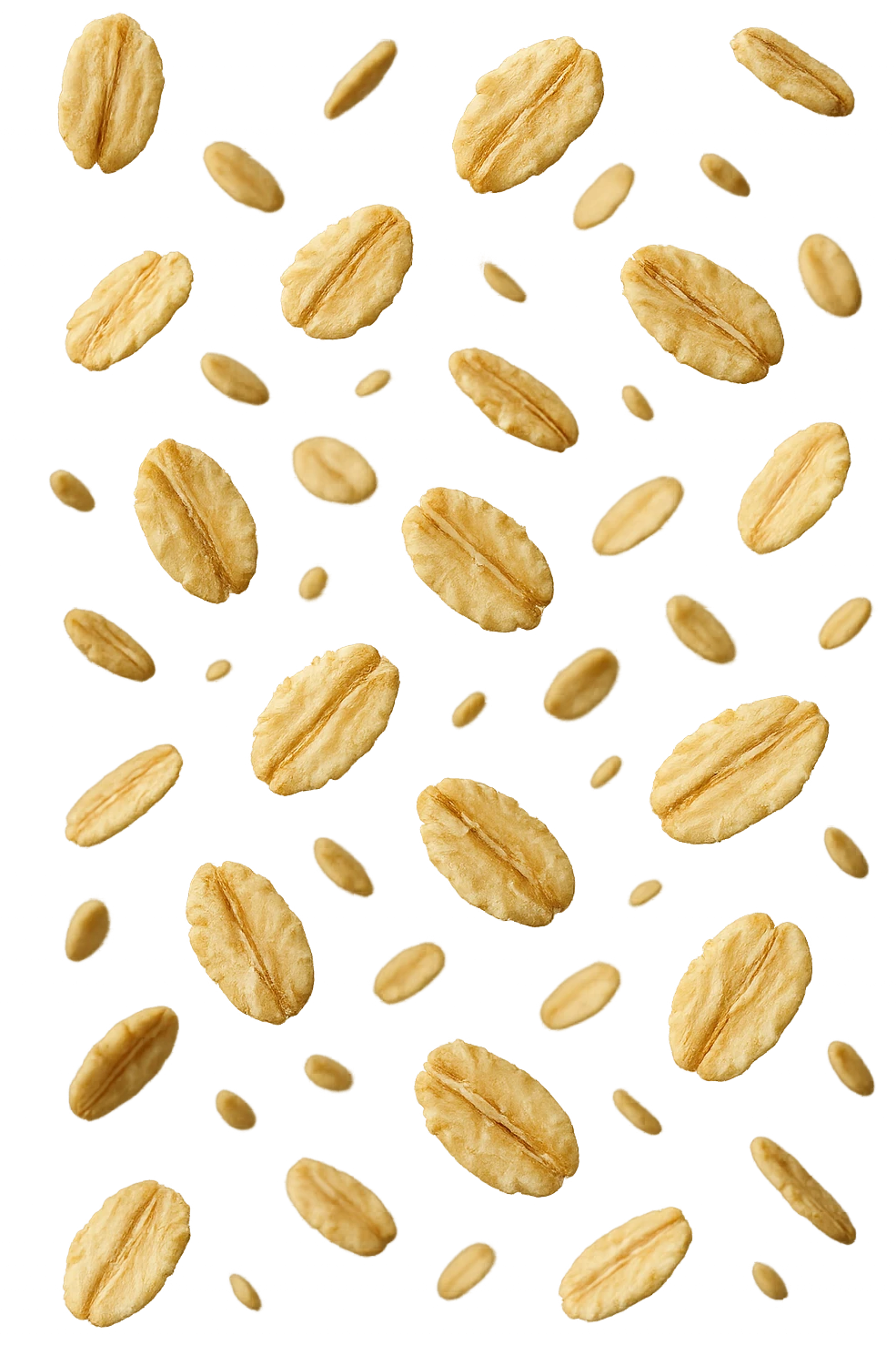 fiocchi di avena fluttuano in aria, iperrealistici 4k emoji