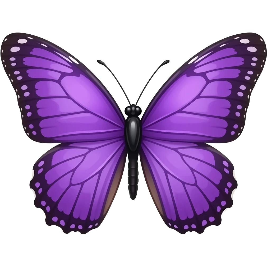 a purple butterfly emoji