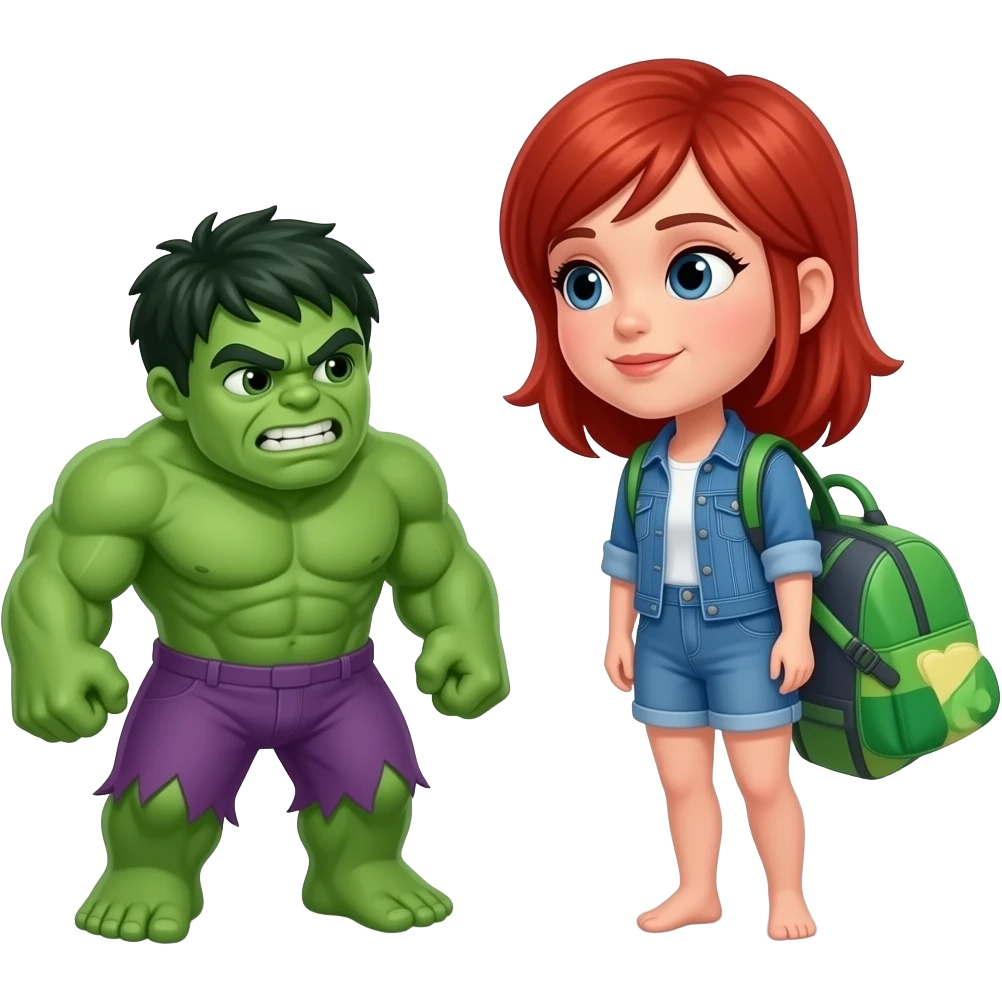 Hulk in love girl ruiva   face emoji