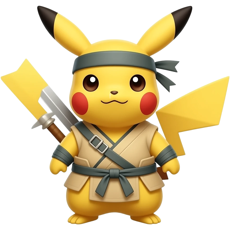 A Ninja Pikachu emoji