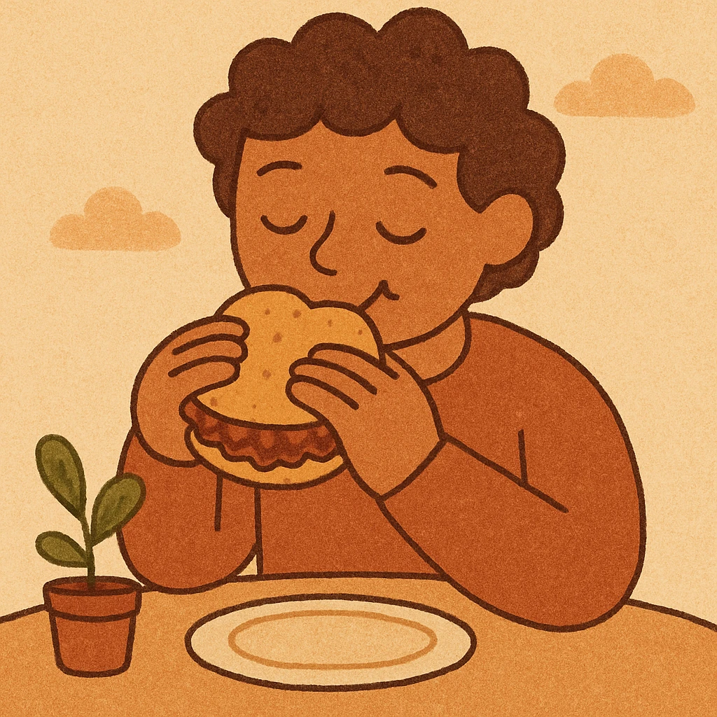 person eating sloppy joe emoji