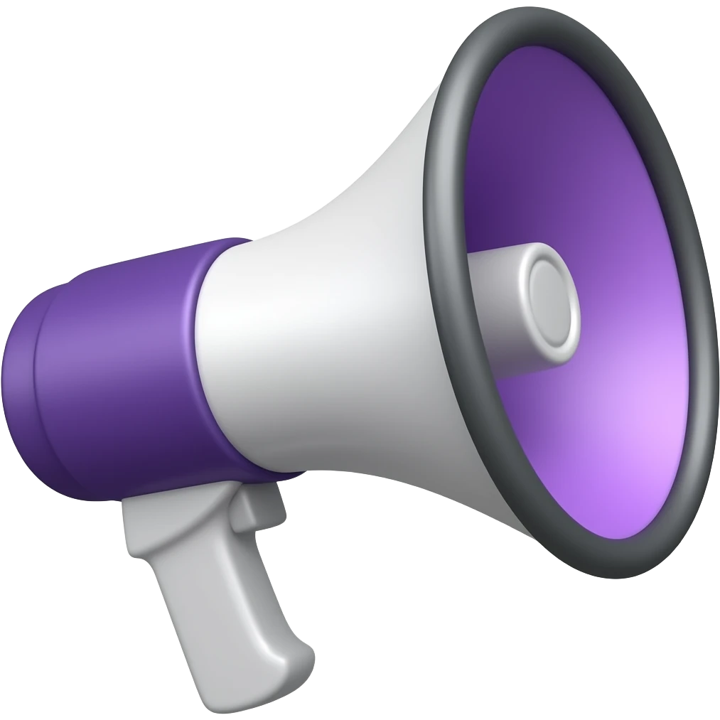 purple megahpone emoji
