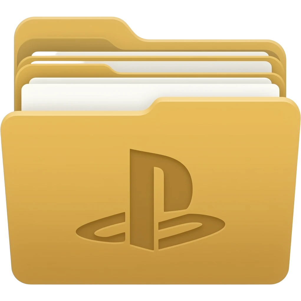 icone avec plein de dossier d applications ps5 emoji
