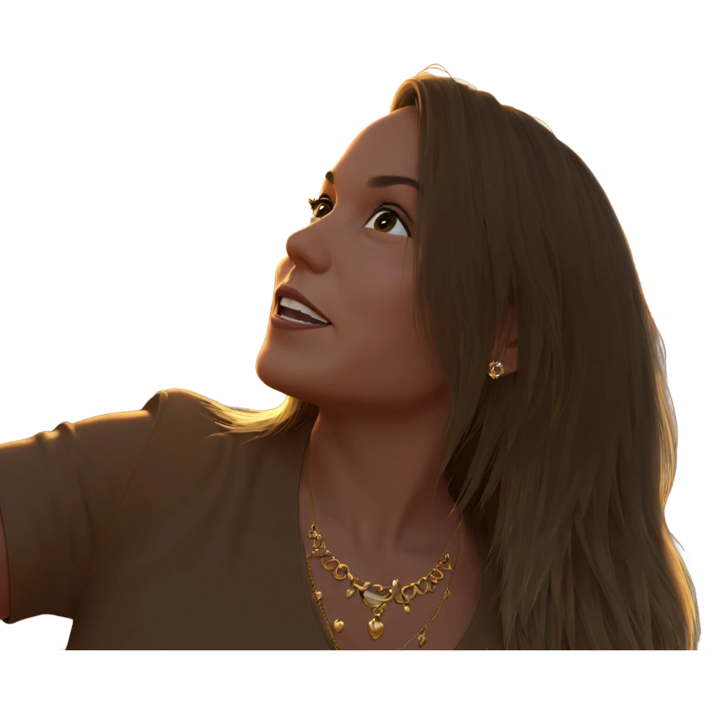 girl with jewelry at sunset emoji
