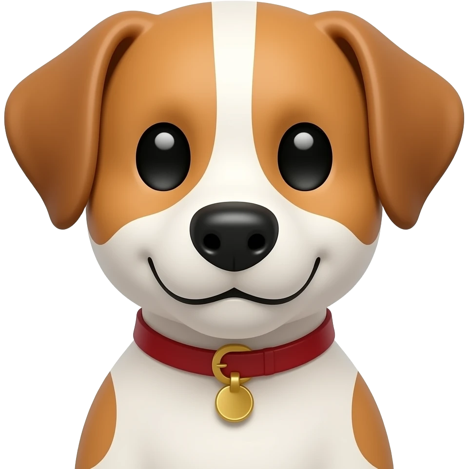 dog  face with half body close up emoji