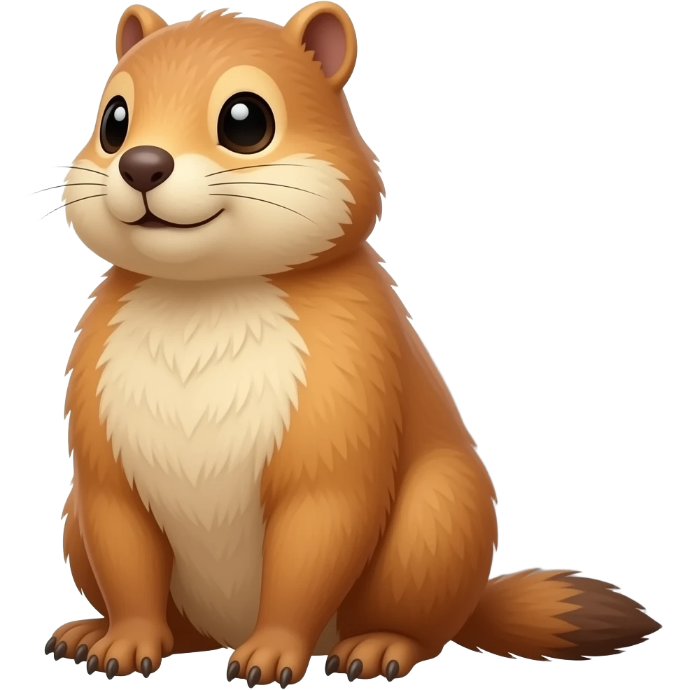 A groundhog seeing his shadow emoji