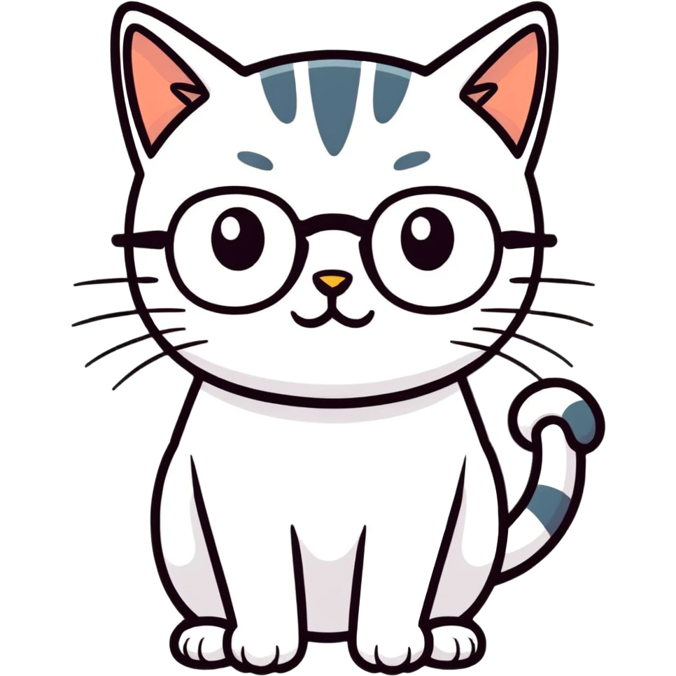 cat wearing glasses emoji