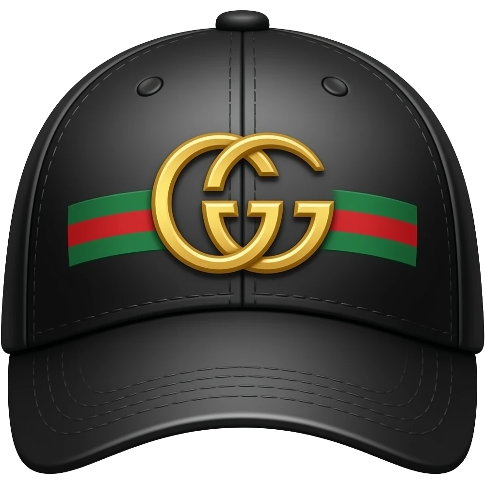 Casquette Gucci noire emoji