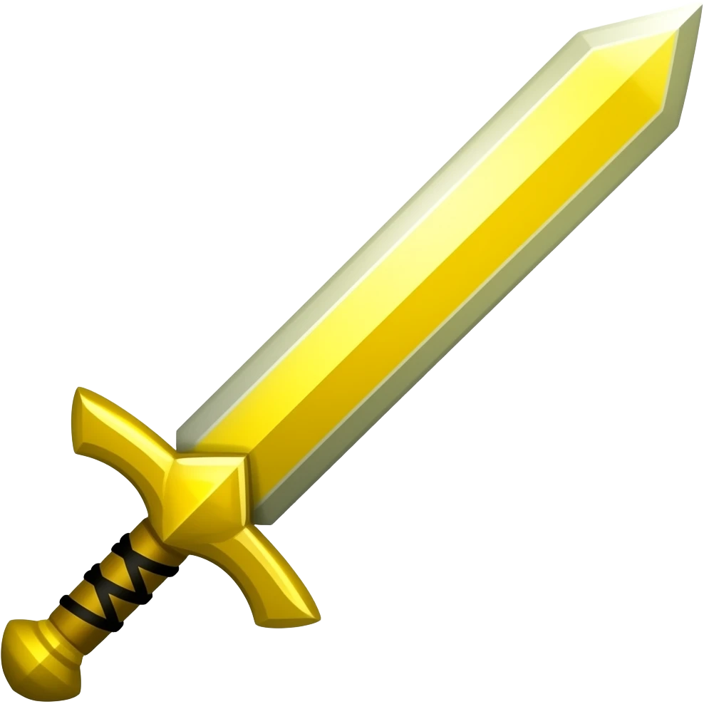 A yellow future sword emoji