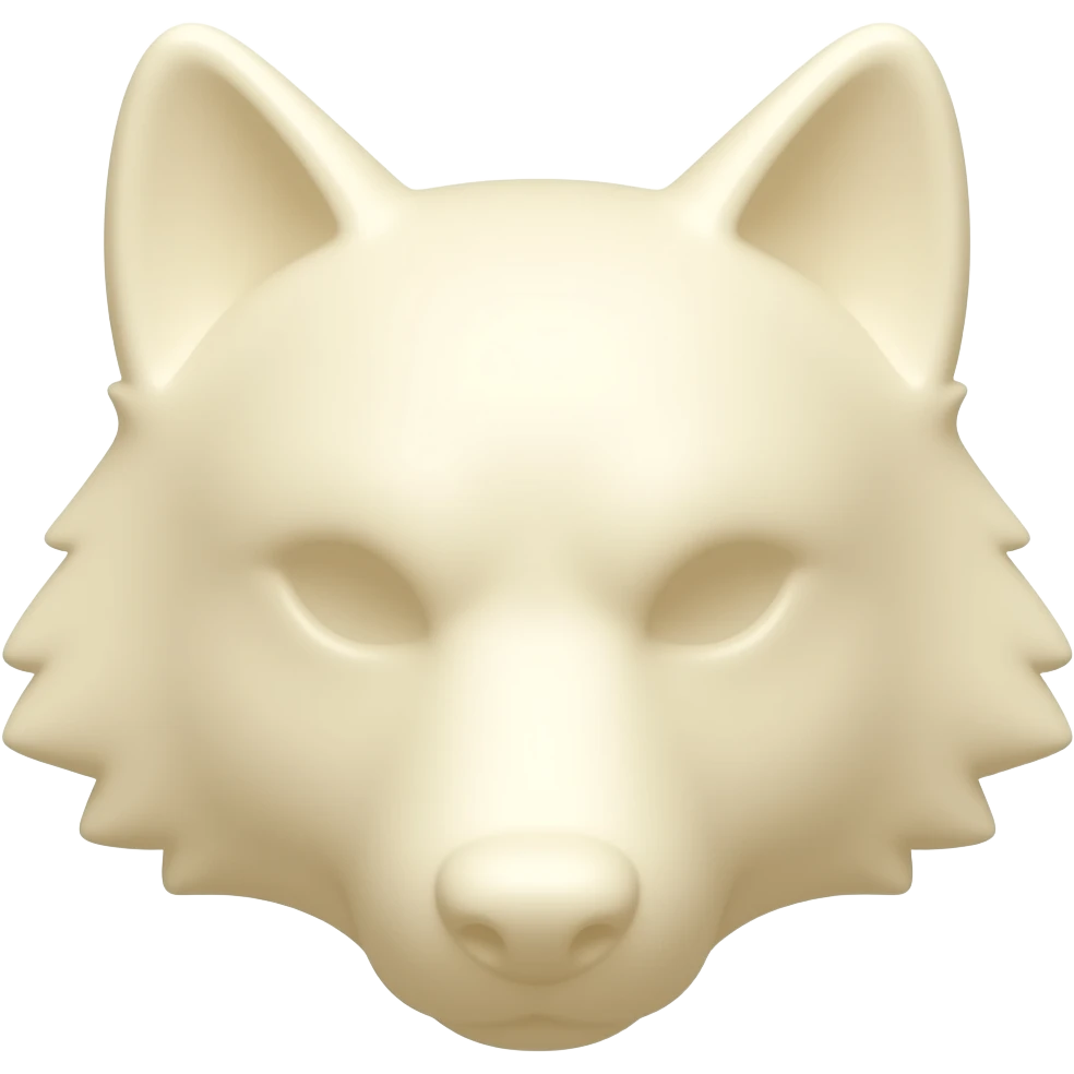 White Chocolate wolf face without eyes emoji