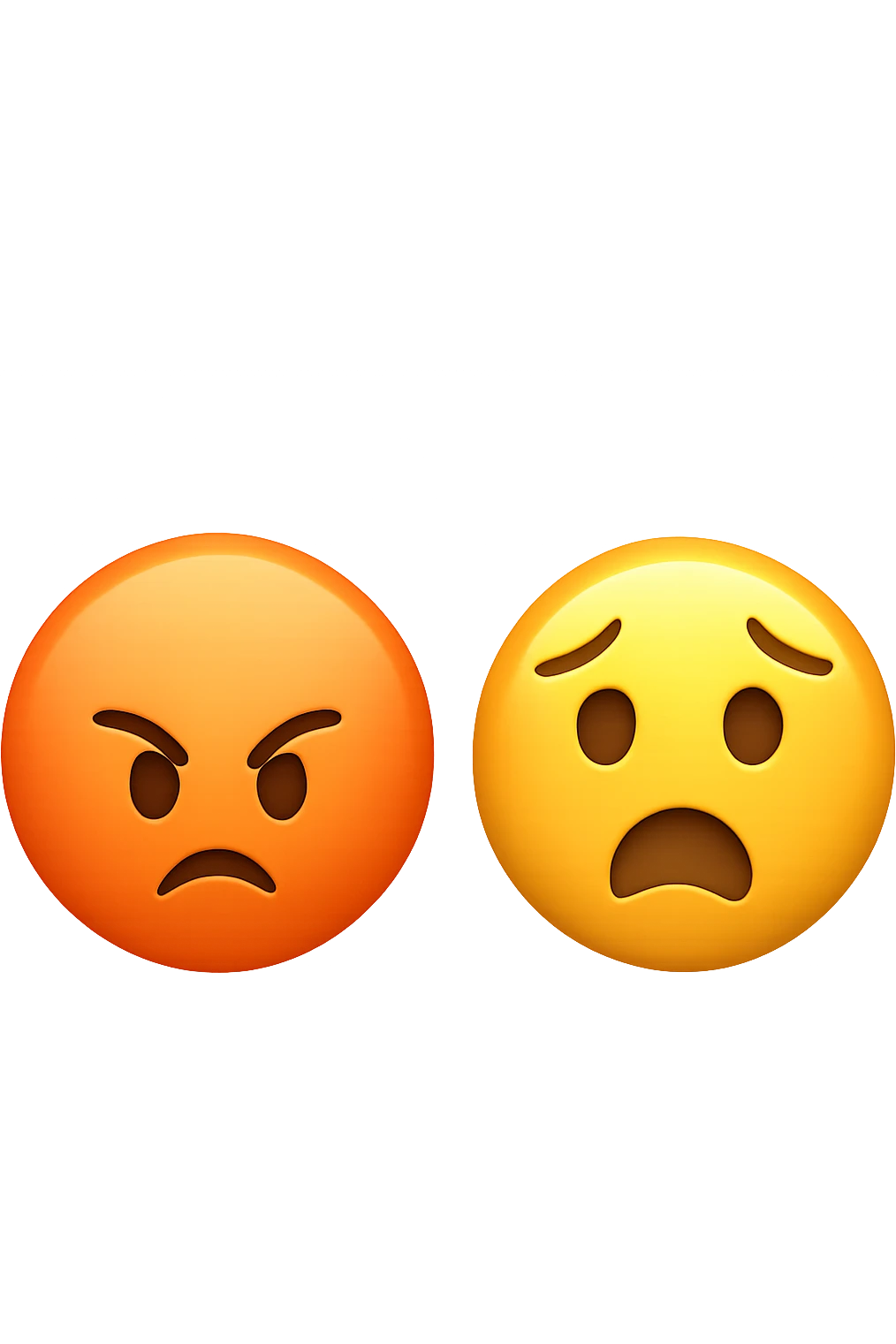 irritabilità o ansia improvvisa - fai due metà emoji stile iphone emoji