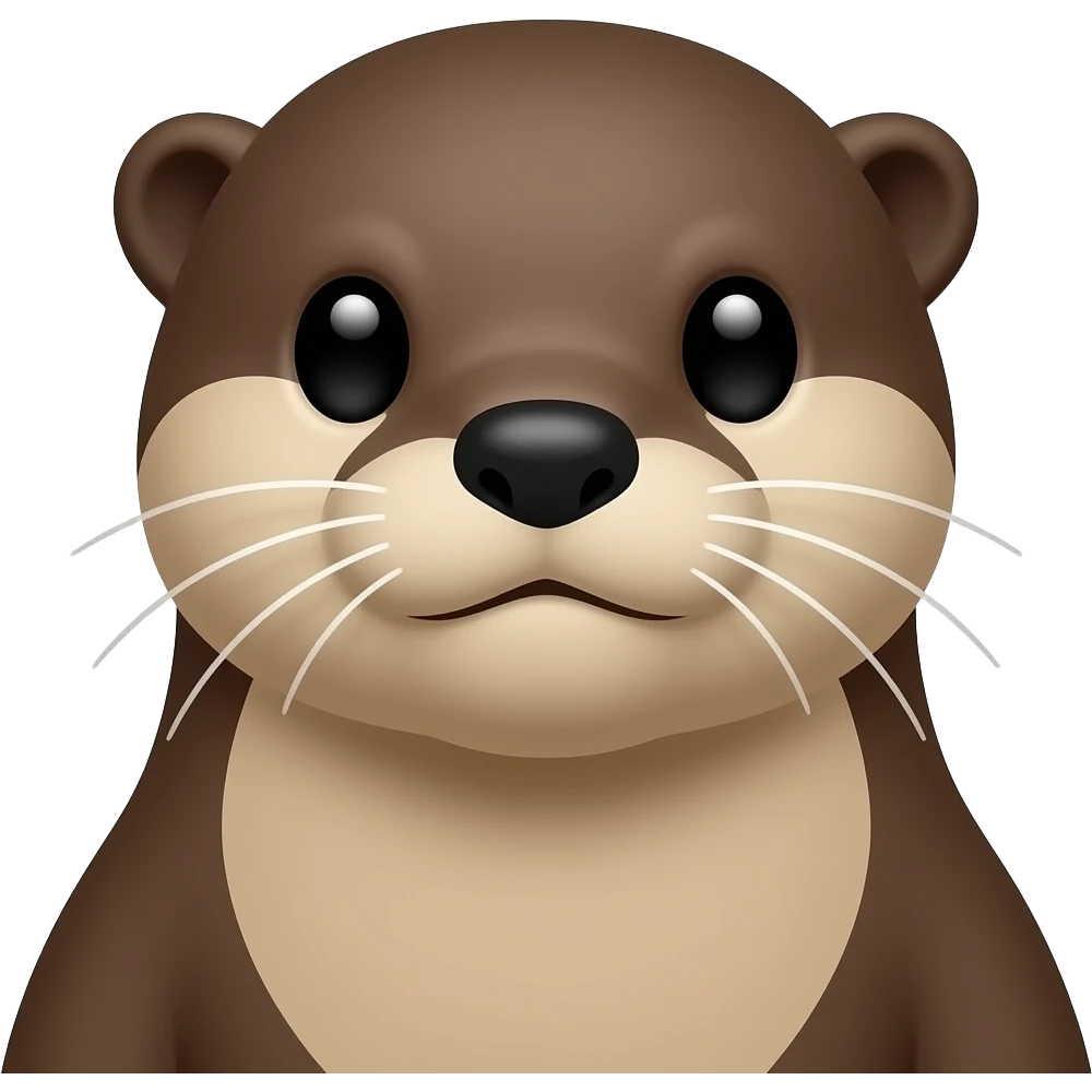 dark otter head and shoulders emoji