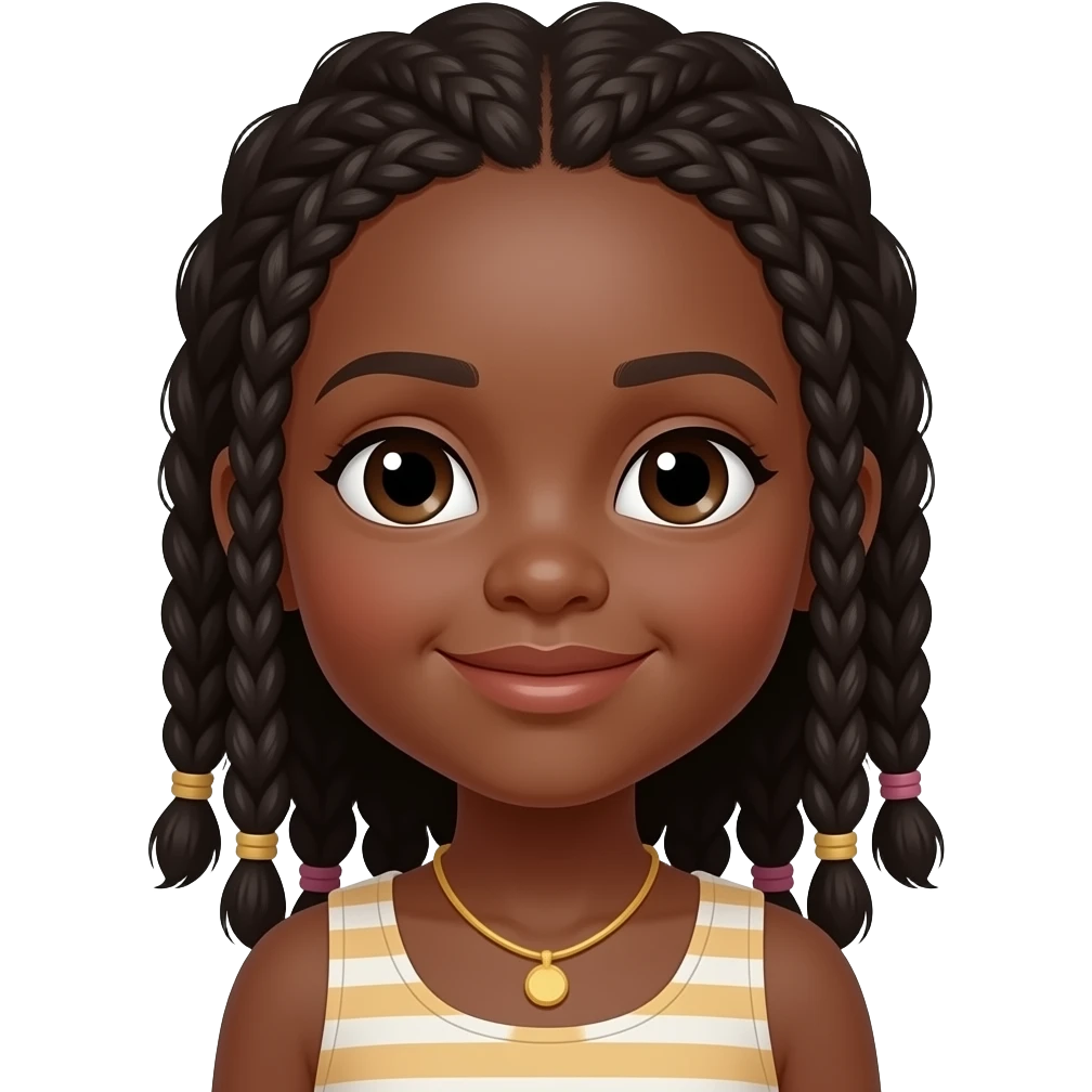 black tribe girl child emoji