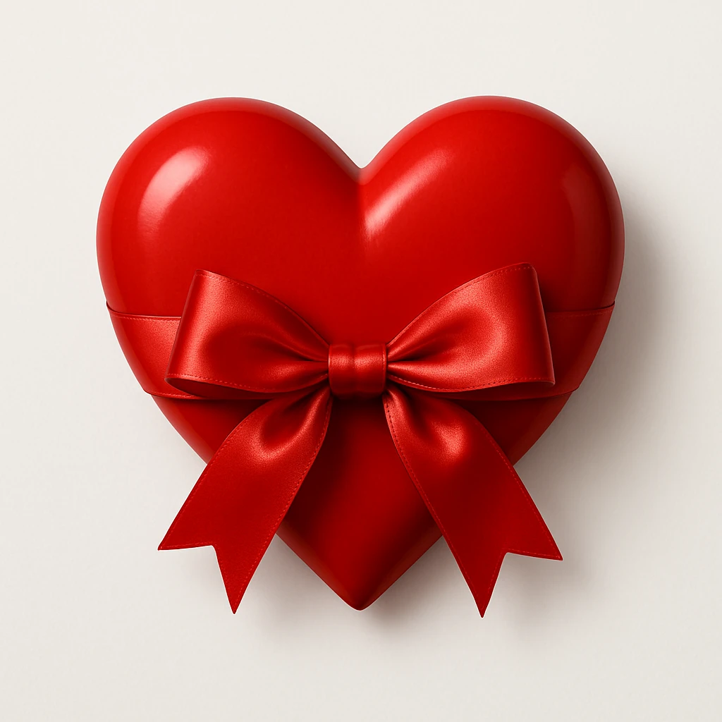 heart with a bow emoji