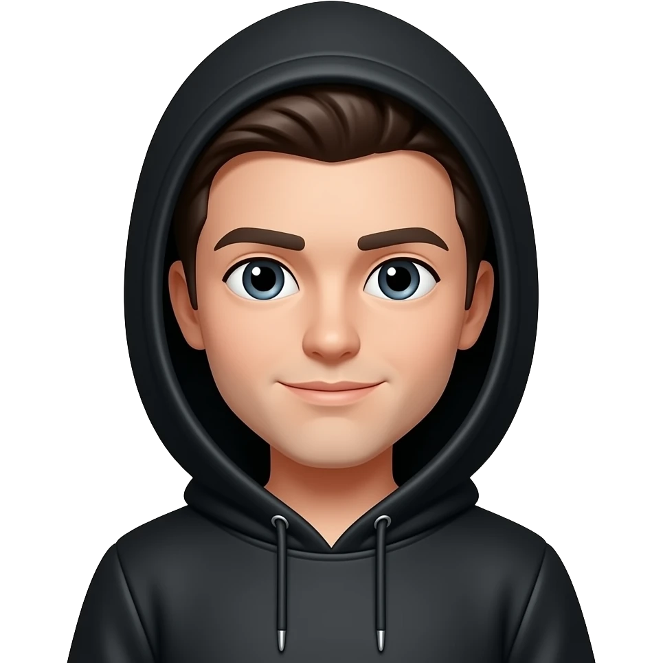 Wear a black hoodie emoji