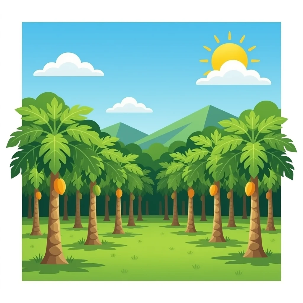 papaya tree forest emoji