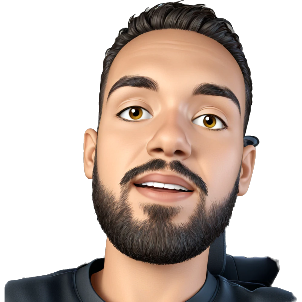 male portrait with car emoji