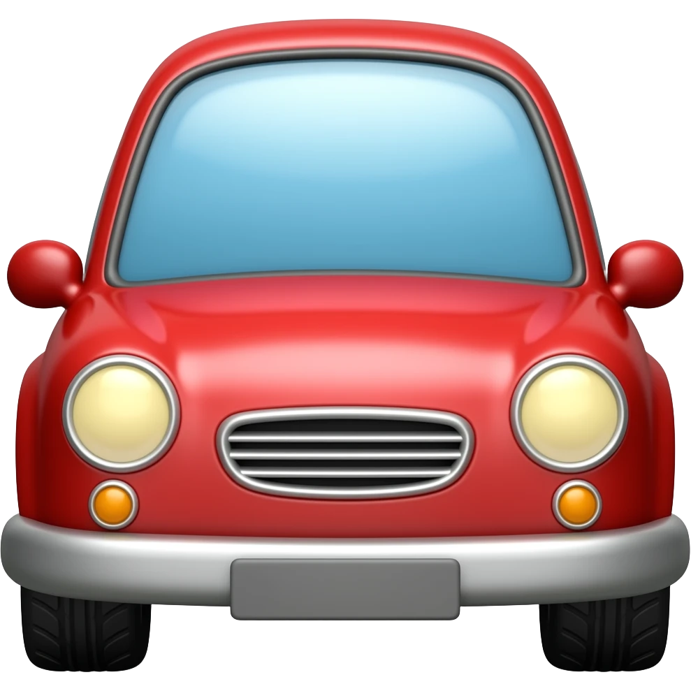 Red cute car emoji