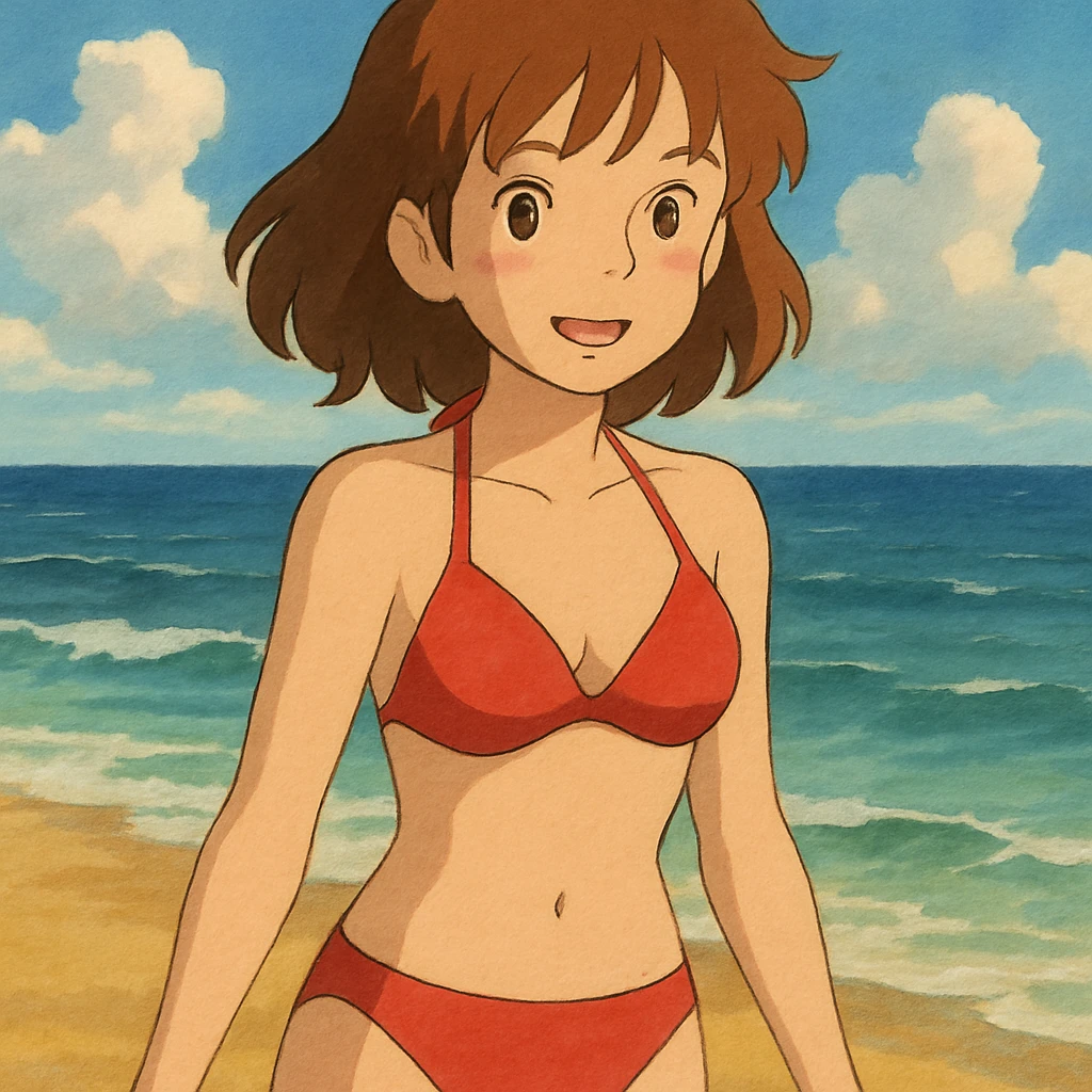 a girl in a bikini emoji