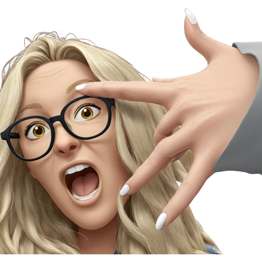 blonde girl with glasses emoji
