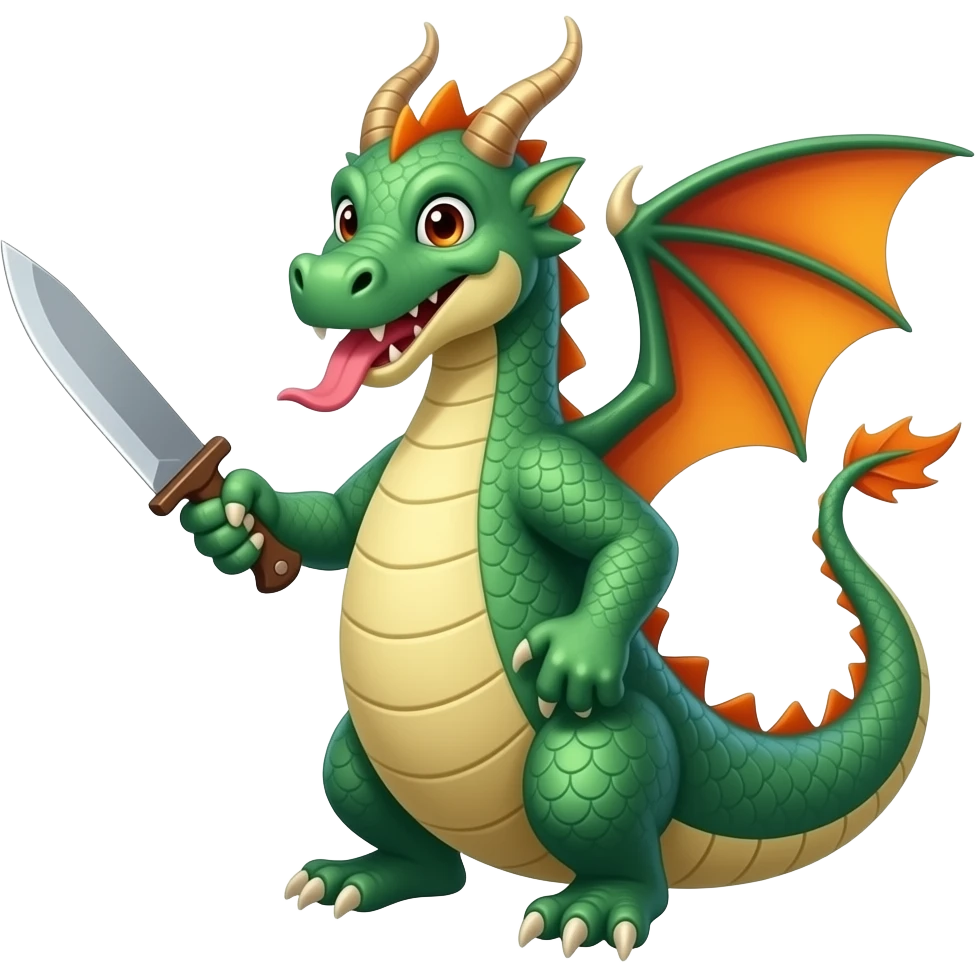 Knife dragon emoji