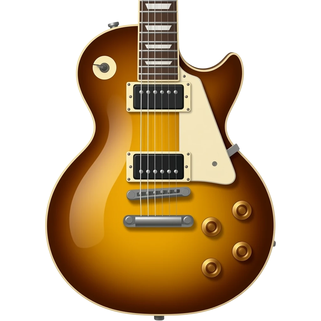 Shining full les paul guitar emoji emoji