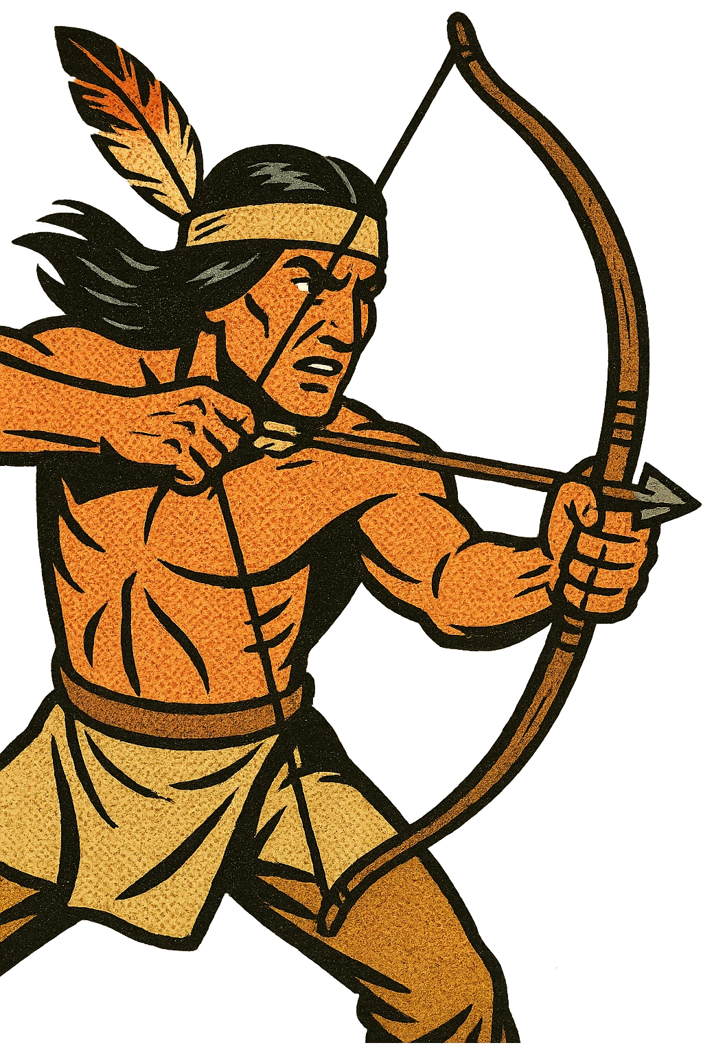 a native american warrior with a bow and arrow emoji
