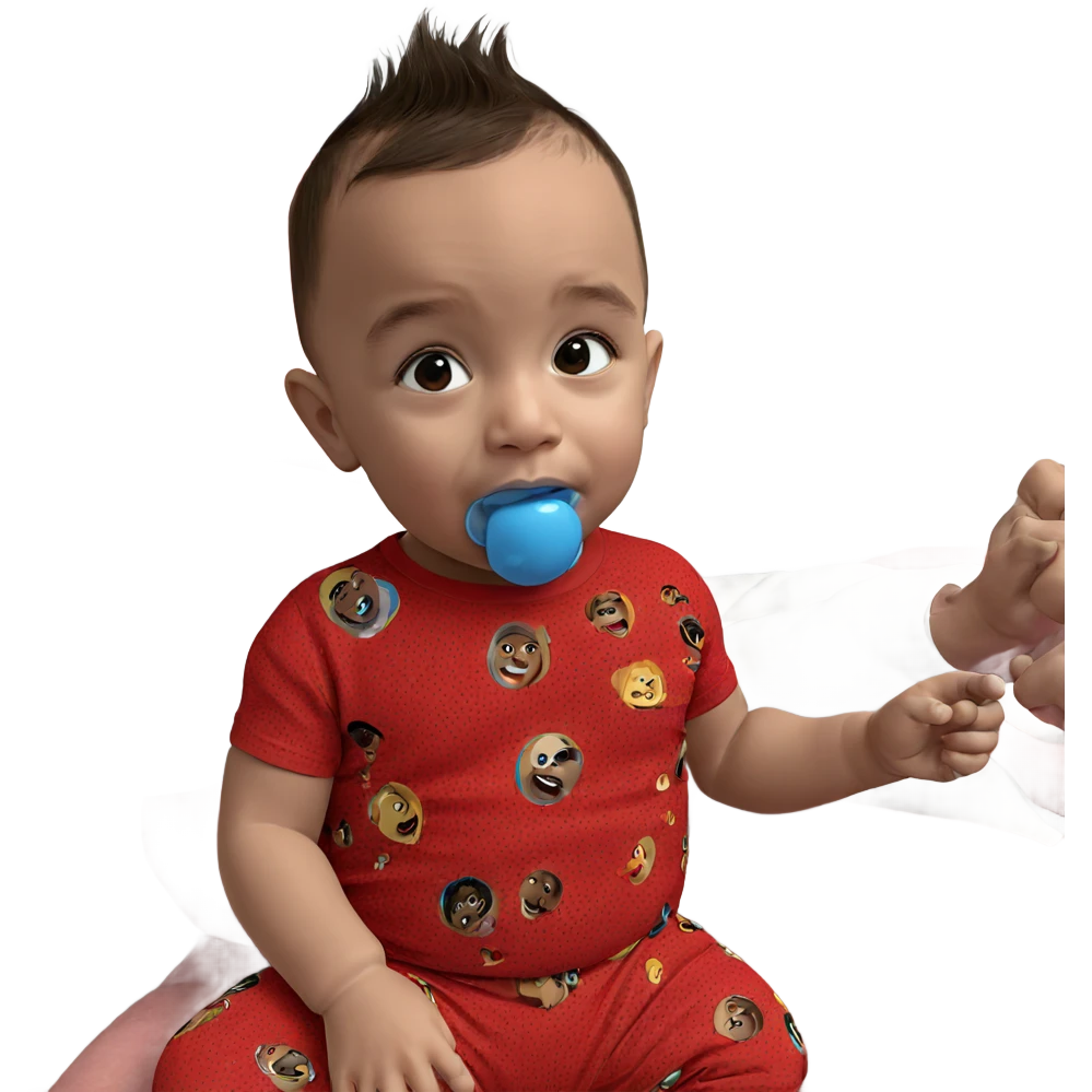 baby boy with pacifier emoji