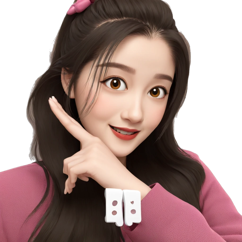 smiling girl with long hair emoji