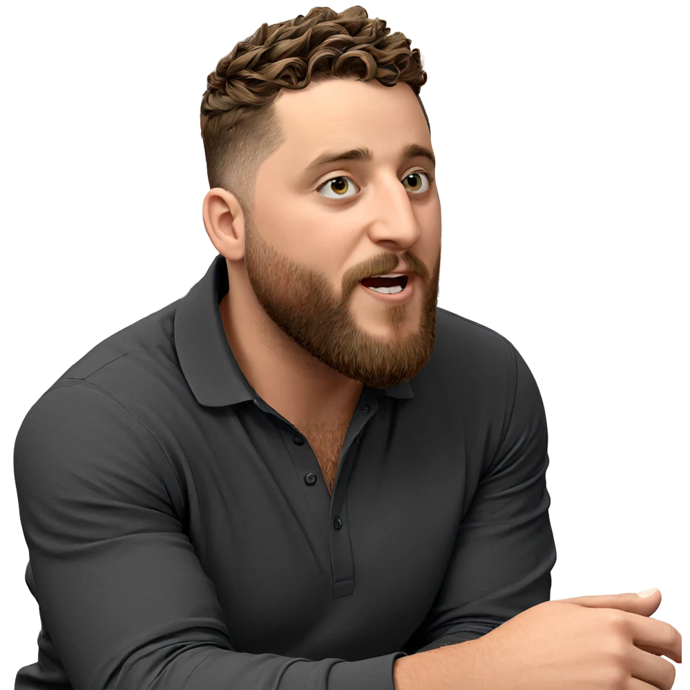 male portrait with beard emoji
