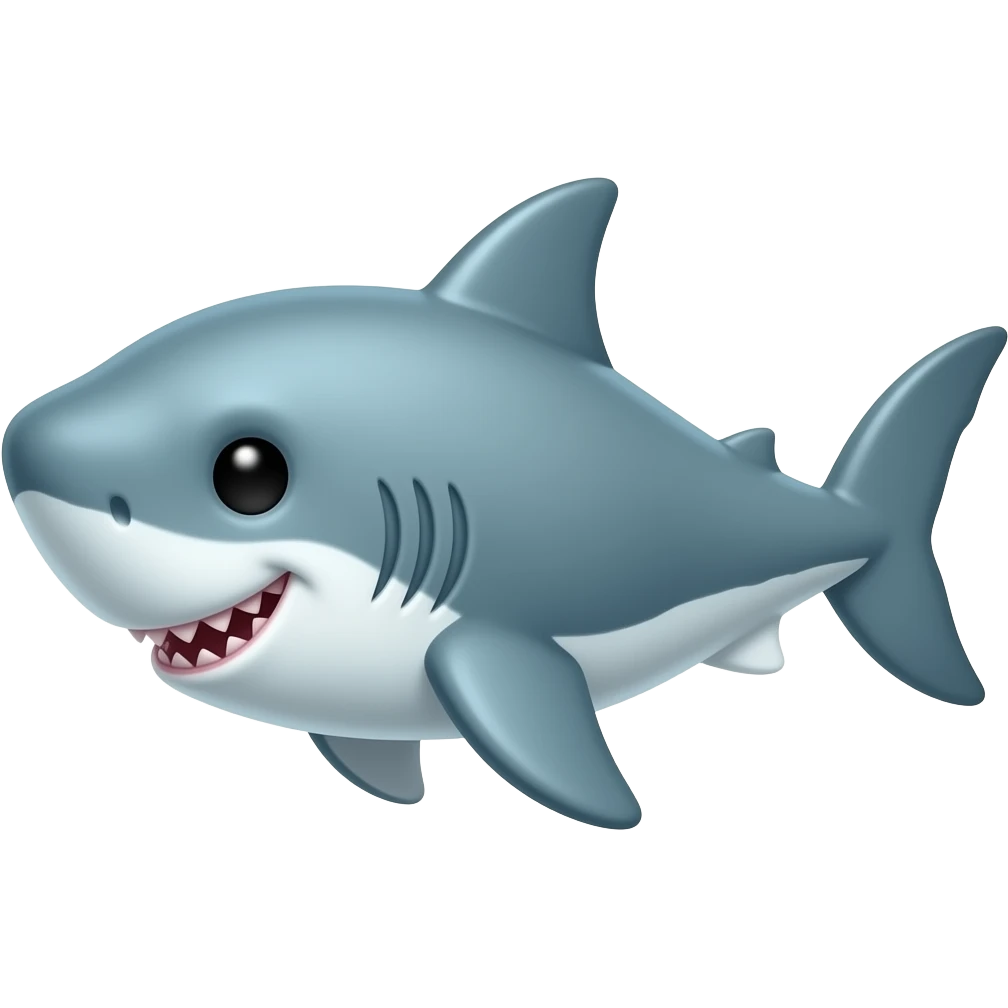 Small baby shark emoji (full body,emoji style) emoji