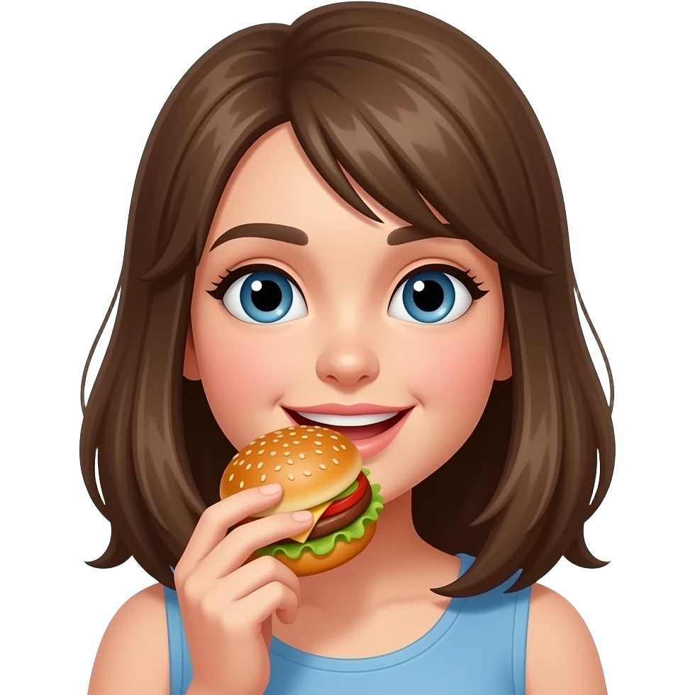 Une meuf qui mange manuel macron emoji