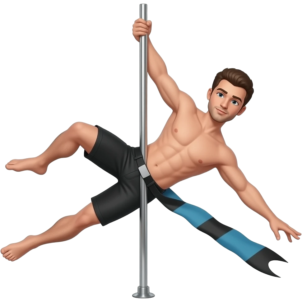 Hombre haciendo pole emoji