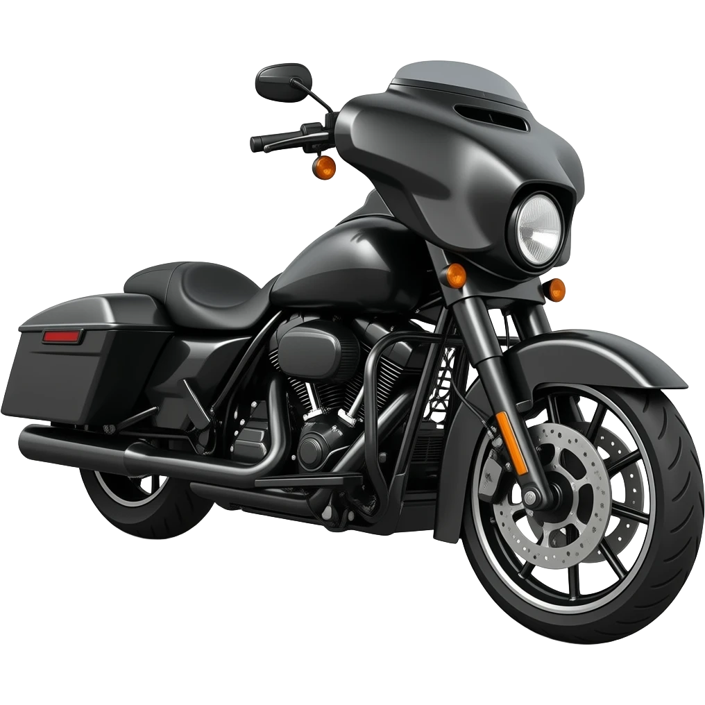 Harley Davidson black road glide emoji