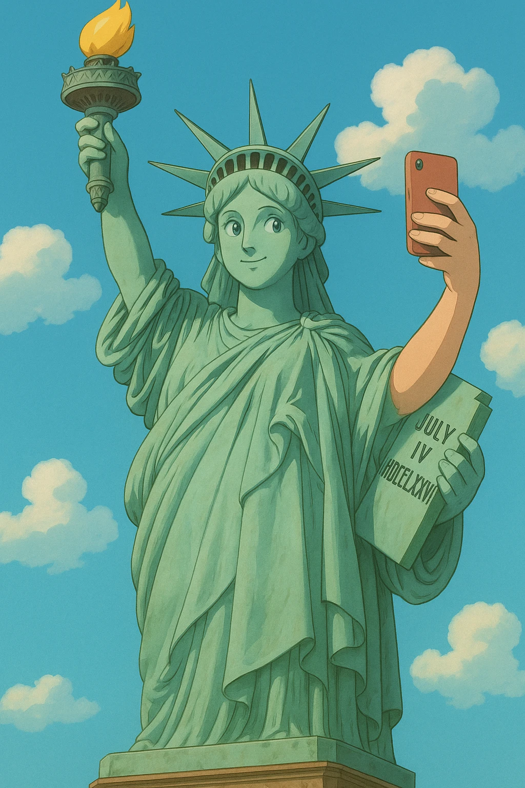 takes a selfie emoji