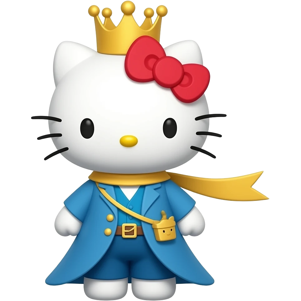 hello kitty disfrazado del principito de Exupery emoji