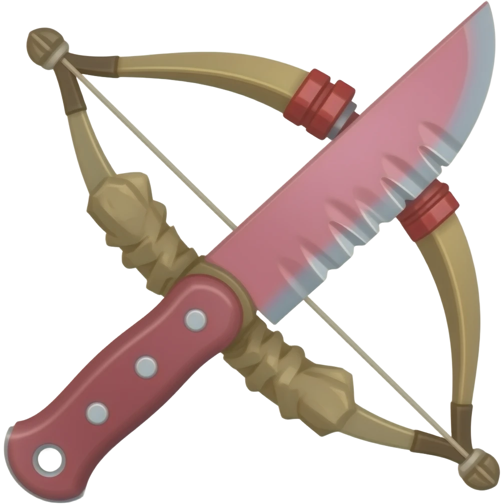 Pooki knife pink colour with katna bow🎀 one emoji