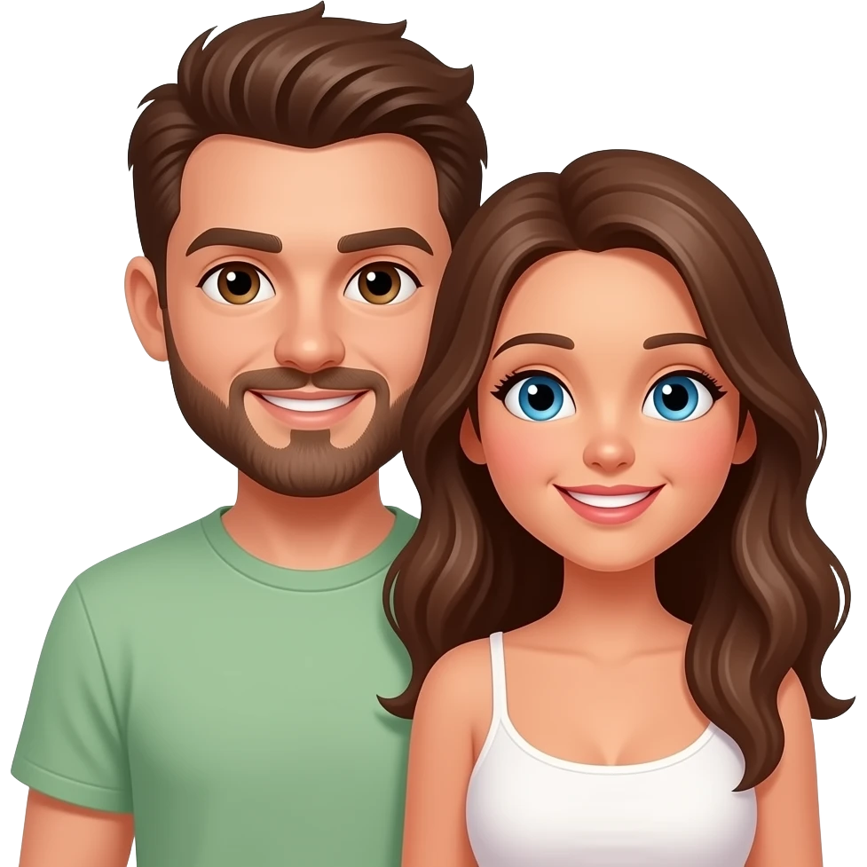 couple on beach from emoji