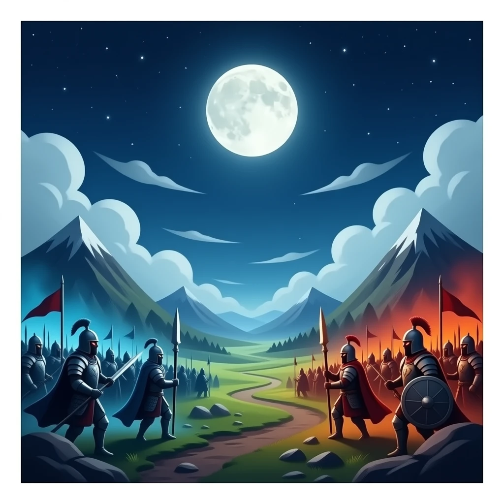 Great War in heaven between good and evil emoji