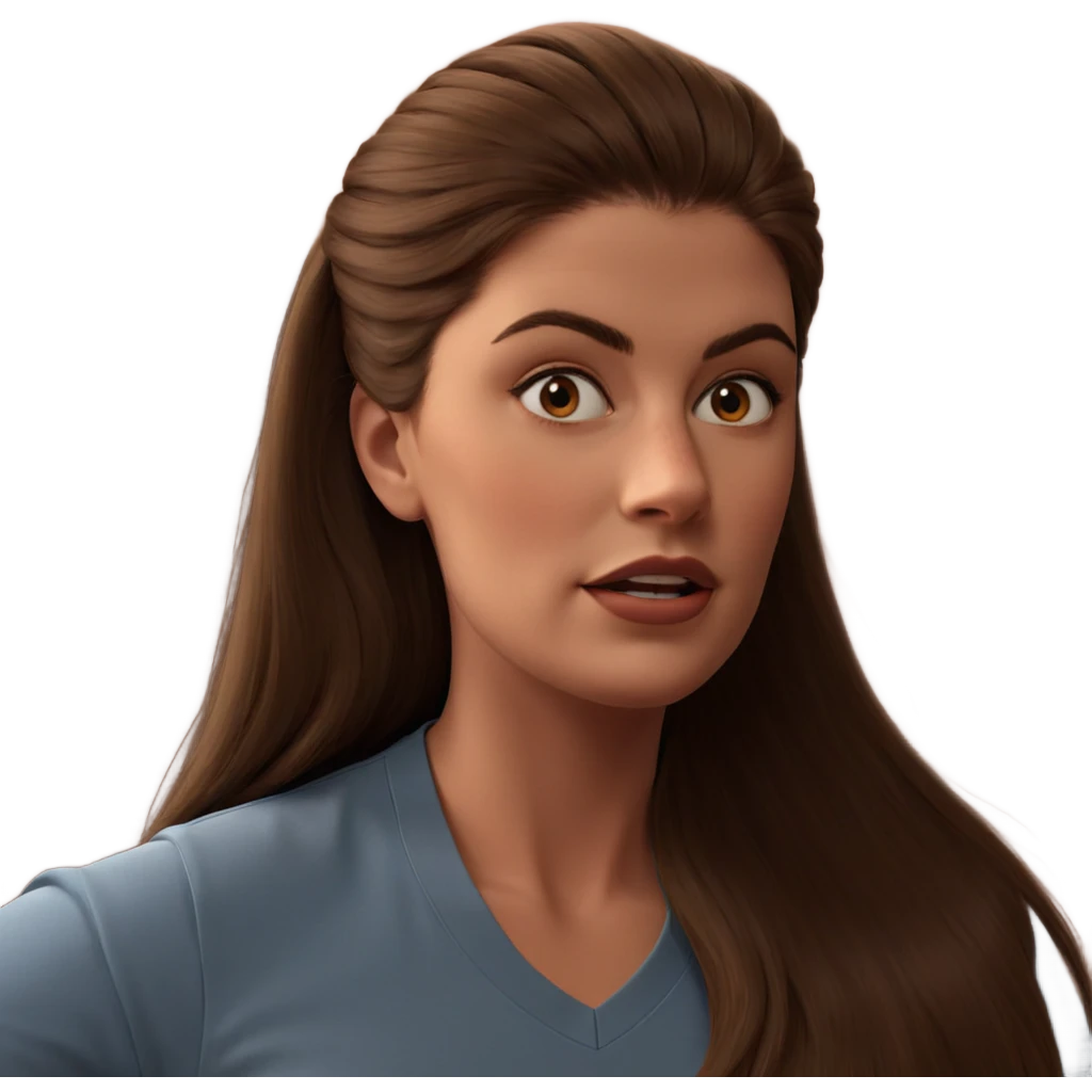girl with long brown hair emoji